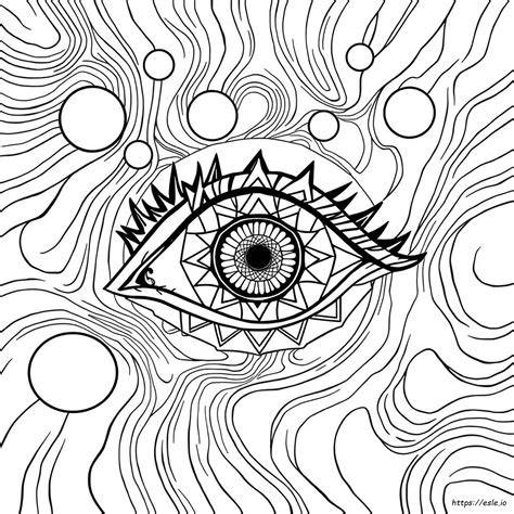 Trippy Eye Coloring Pages