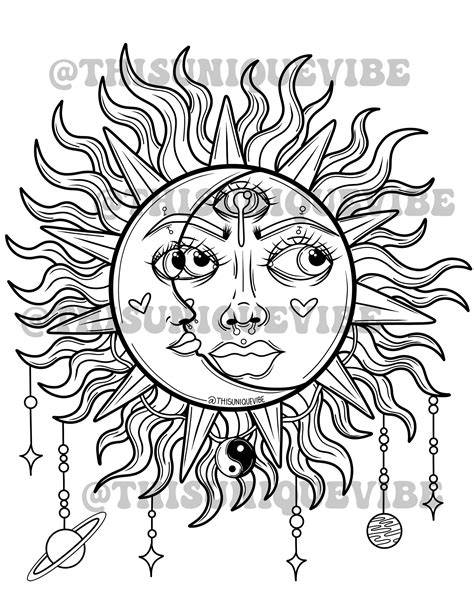 Trippy Moon Coloring Pages