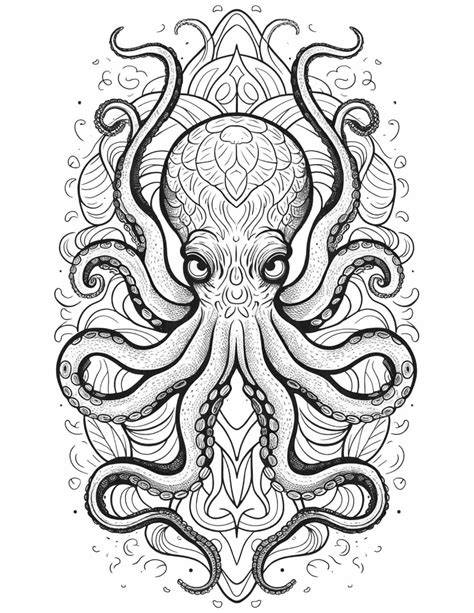 Trippy Octopus Coloring Pages