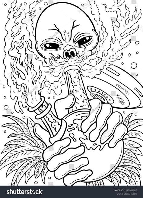 Trippy Weed Coloring Pages