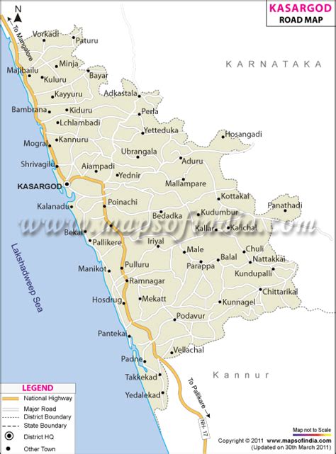 Trivandrum To Kasargod Route Map