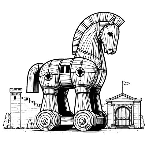 Trojan Horse Coloring Pages
