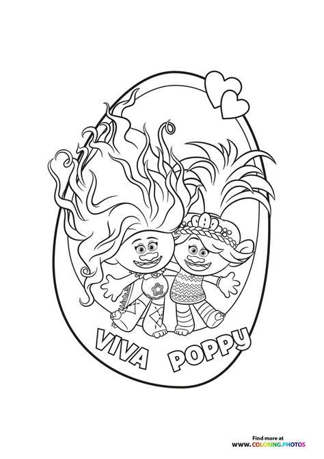 Trolls 3 Coloring Pages