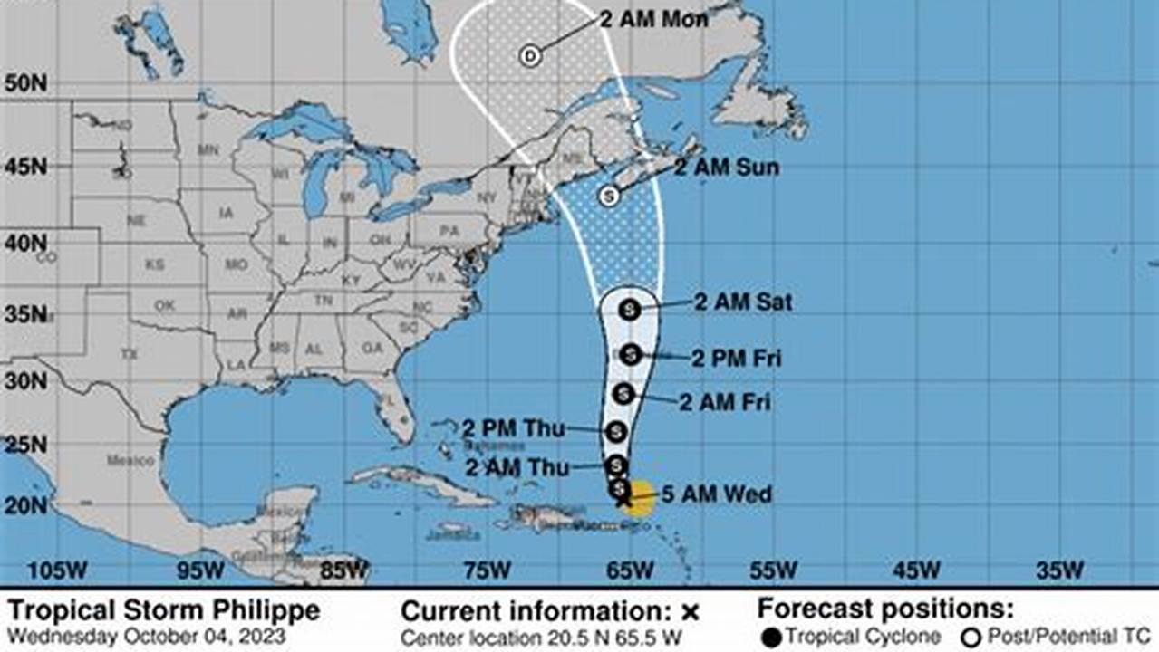 Tropical Storm Philippe 2024 Path