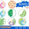 Download Tropical Round Keychain Patterns SVG Cricut SVG DXF Files