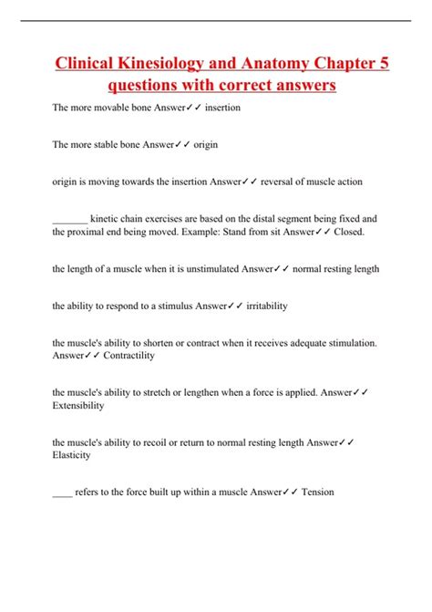 Troubleshooting Clinical Kinesiology Anatomy Lab Manual Answers