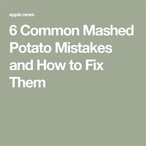 Troubleshooting Common Mashed Potato Mistakes
