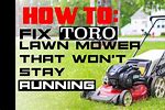 Troubleshooting a Toro Riding Lawn Mower