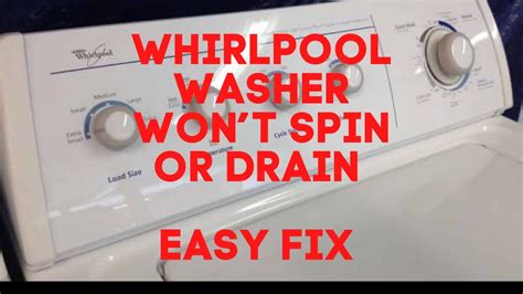 Troubleshooting tips for Whirlpool Washing Machine