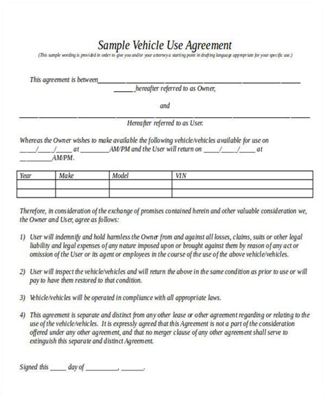 Truck Lease Agreement Template