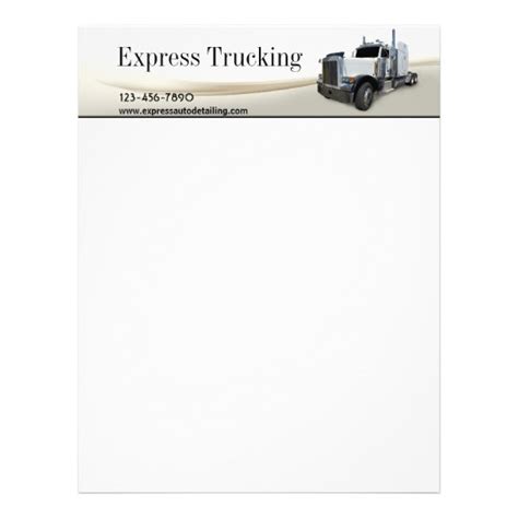 Trucking Company Letterhead Templates HQ Printable Documents