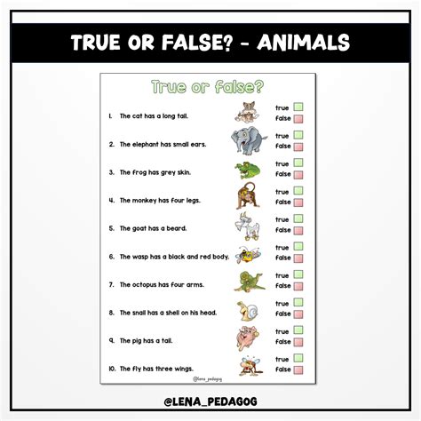 Separating Fact from Fiction: The Ultimate True or False Animal Quiz