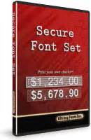 TrueType Secure Fonts for Check Amounts and Payee Names