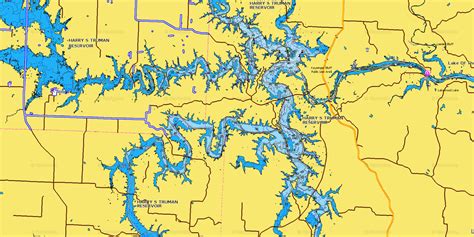 Truman Lake Fishing Map