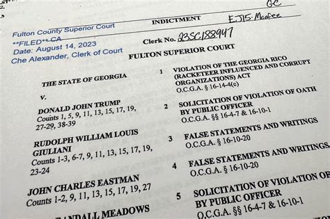 Trump Indictment Case Number