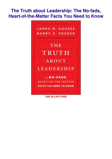 Truth in Leadership