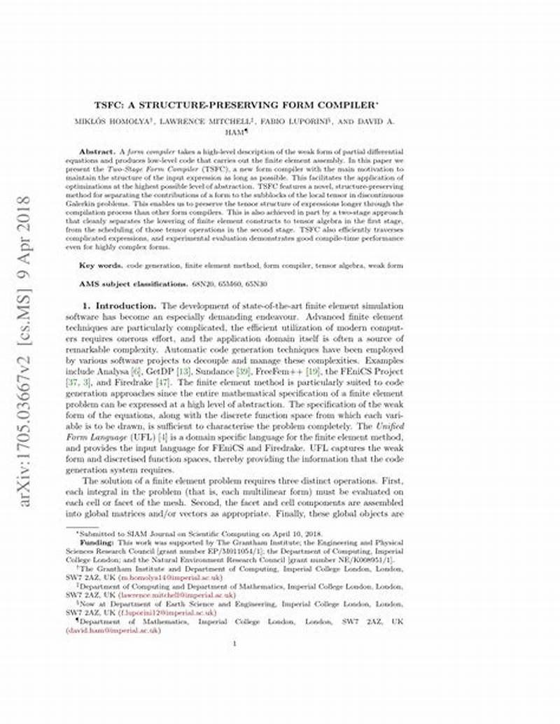 Tsfc  A Structure Preserving Form Compiler