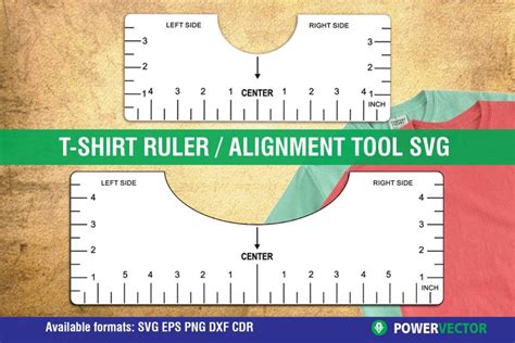 Download Tshirt Ruler Alignment Tool Files DXF Files