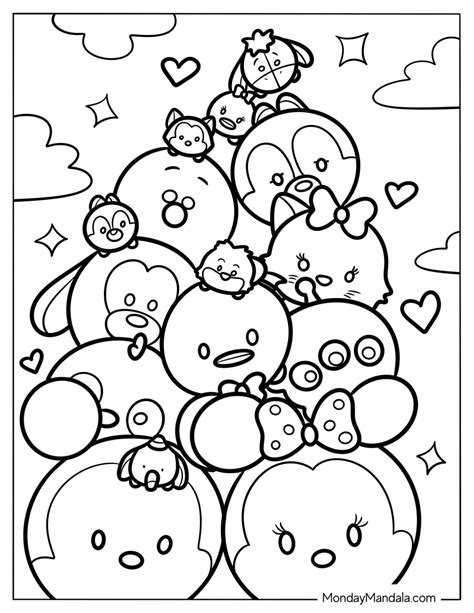 Tsum Tsum Coloring Pages