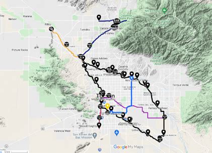 Interactive Map Tucson Bike Rentals
