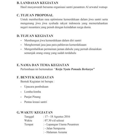 Tujuan proposal Indonesia