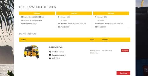 Tuk Tuk Booking Information