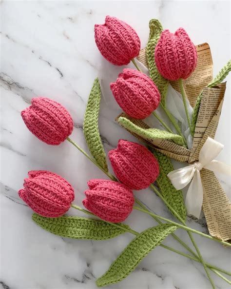 Tulipanes De Crochet