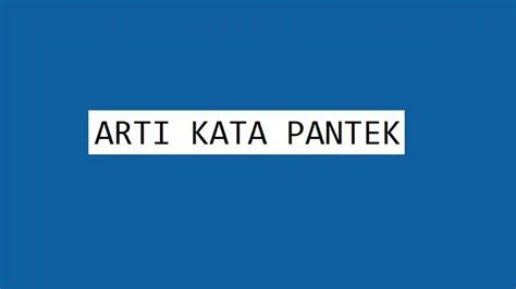 Tulisan Pantek
