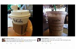 Tulisan di Gelas Starbucks Indonesia