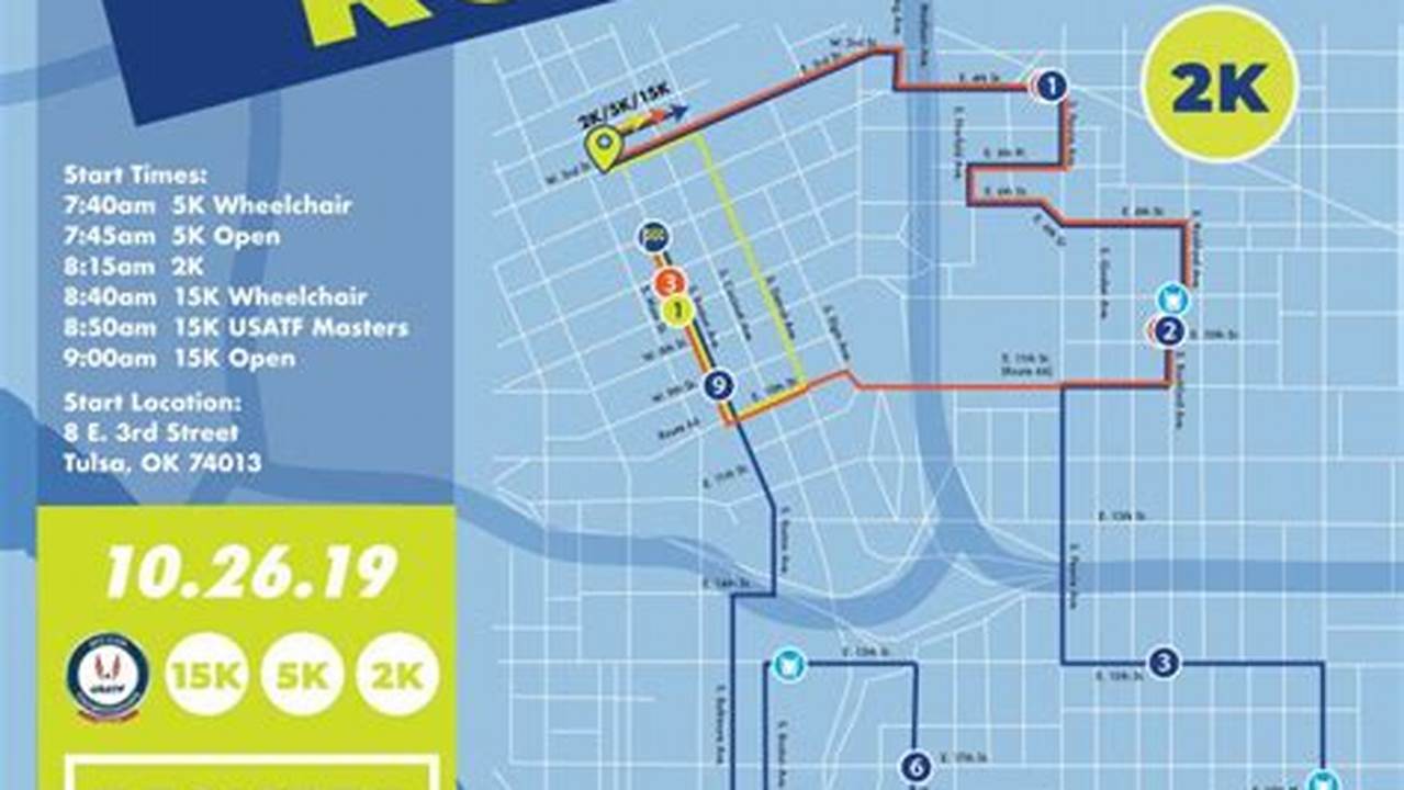 Tulsa Run 2024 Course Map Pdf