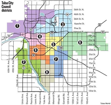 Tulsa City Limits Map
