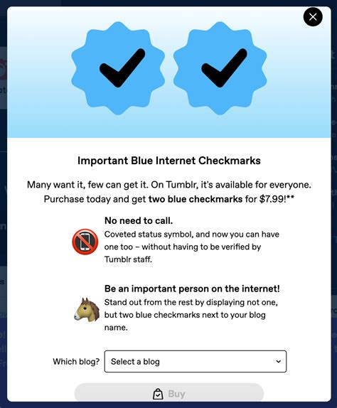 Tumblr is picking on Twitter by offering two checkmarks