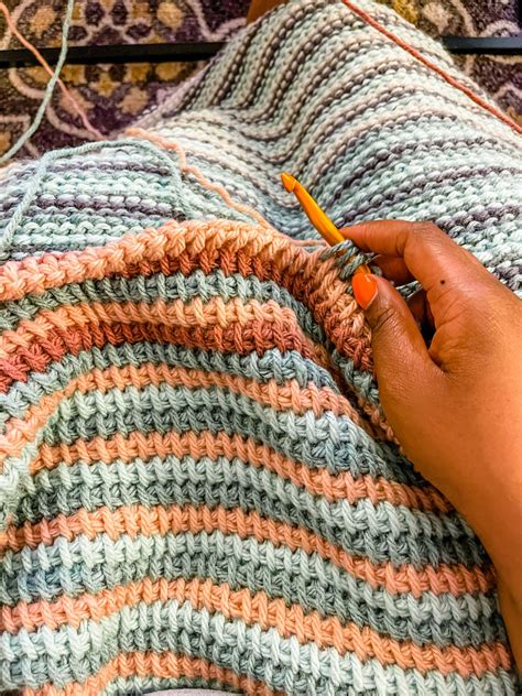 Tunisian Crochet Blanket Free Pattern