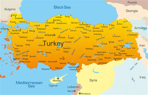 Carte routière Turquie Arts et Voyages