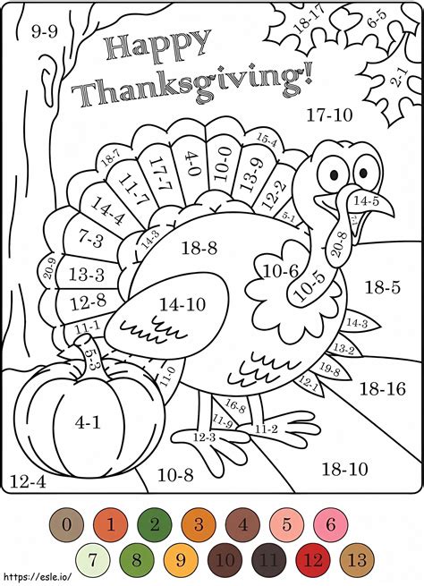 Turkey Color By Numbers