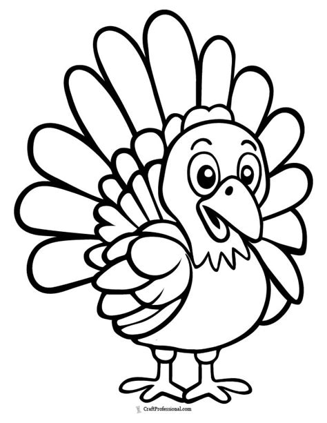 Turkey Coloring Pages Cartoon