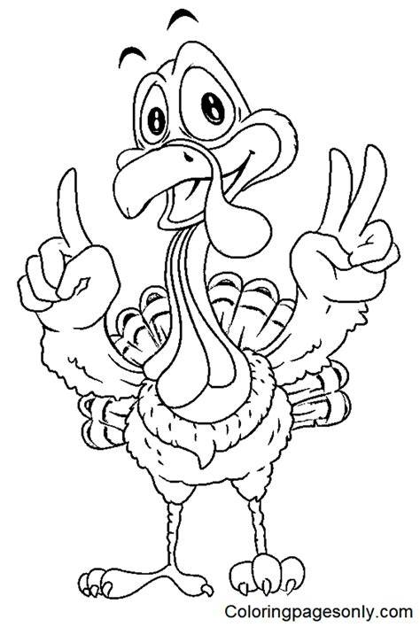 Turkey Coloring Pages Funny