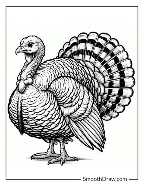 Turkey Coloring Pages Realistic