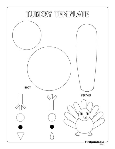 Turkey Coloring Template