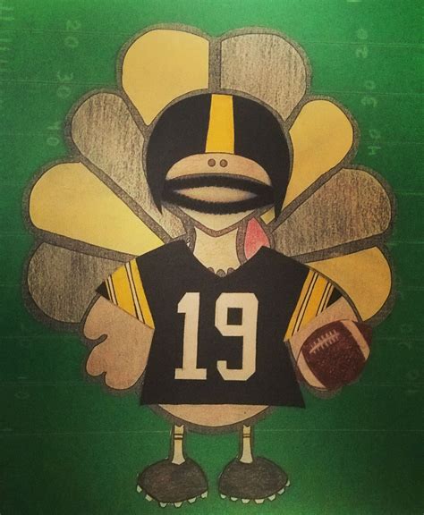 Turkey Disguise Football Player Template