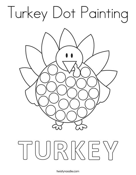 Turkey Dot Art Printable