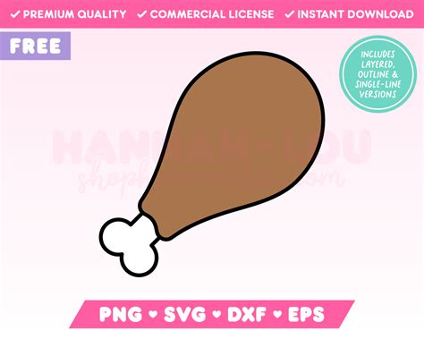 Roasted to perfection: Get your hands on a free Turkey Leg SVG for a savory touch to your designs!