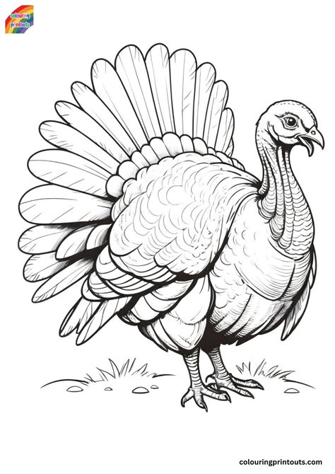 Turkeys To Color Printable