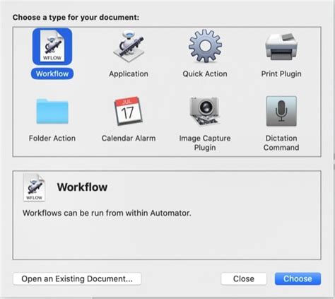 Turn Automator Workflows into Apps on macOS