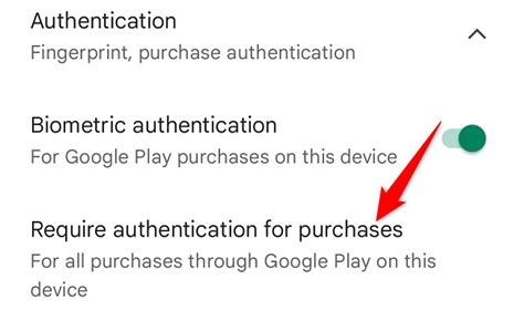 Turn Off Authentication for Play Store Purchases