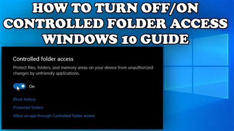 Turn Off Controlled Folder Access