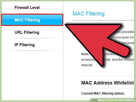 Turn Off MAC Filter for Your MAC Address