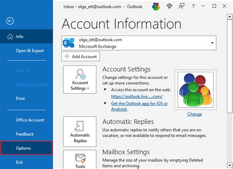 Turn Off Outlook Presence Options