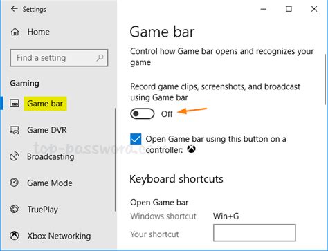 Turn Off Xbox Game Bar and Game DVR on Windows 10