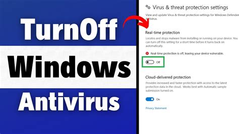 Turn Off Your Antivirus Software